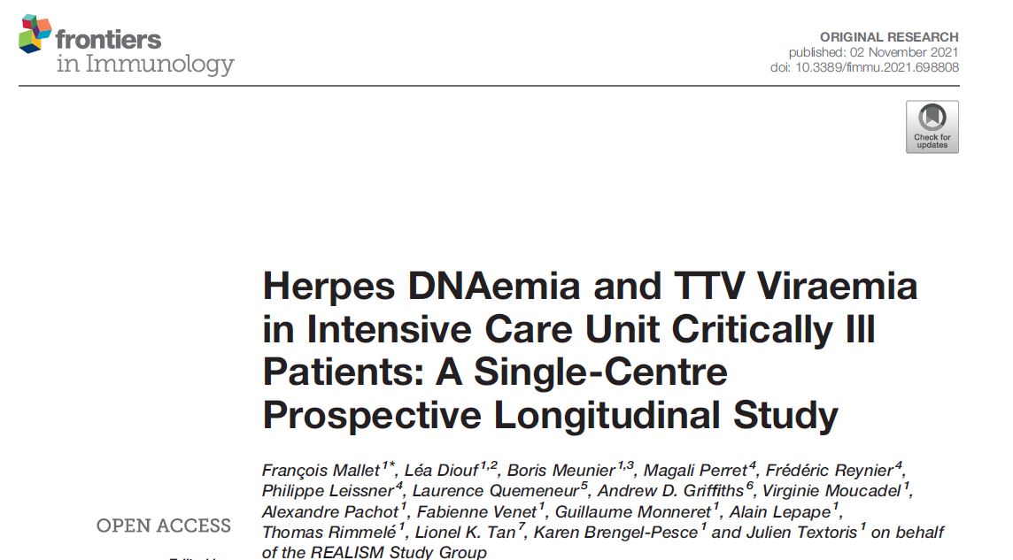 New Publication from REALISM Project in Frontier Immunol