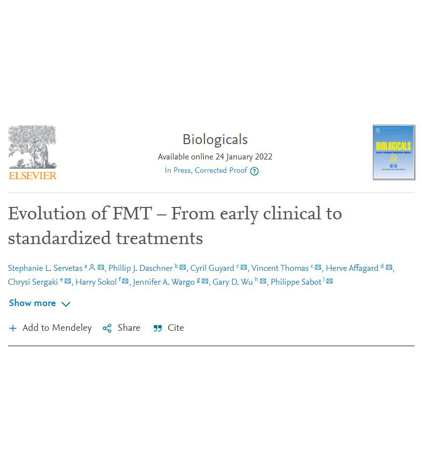 New Publication on "Evolution of FMT - From early clinical to standardized treatments"