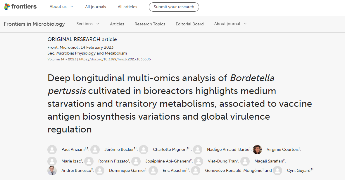 Deep longitudinal multi-omics analysis of Bordetella Pertussis