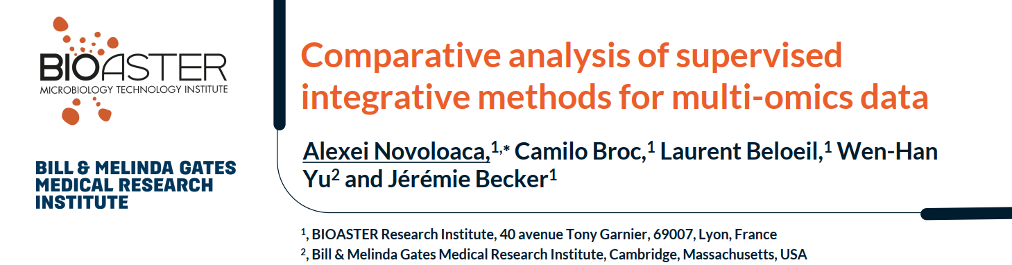 Poster : Comparative analysis of supervised integrative methods for multi-omics data