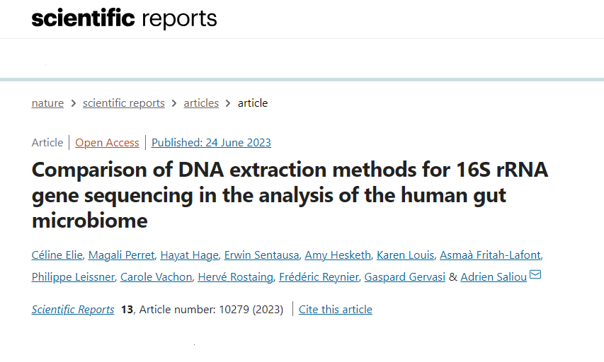 Comparison of DNA extraction methods