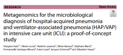 New publication about Metagenomics for the microbiological diagnosis